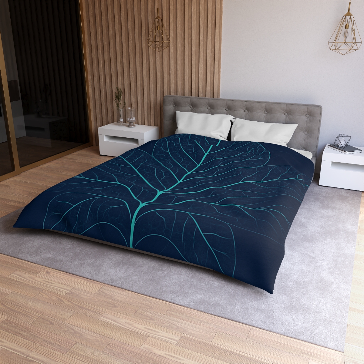 Leaf Vein Circuit Filigree stylish duvet covers