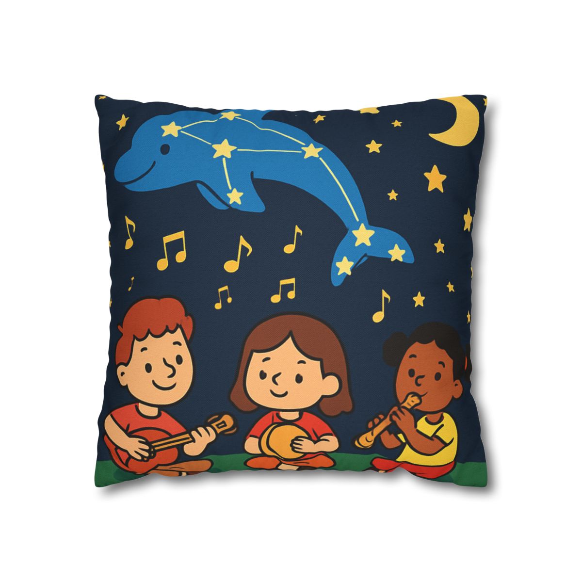 Starlight Orchestra Of The Dolphin Constellation designer print pillow cases