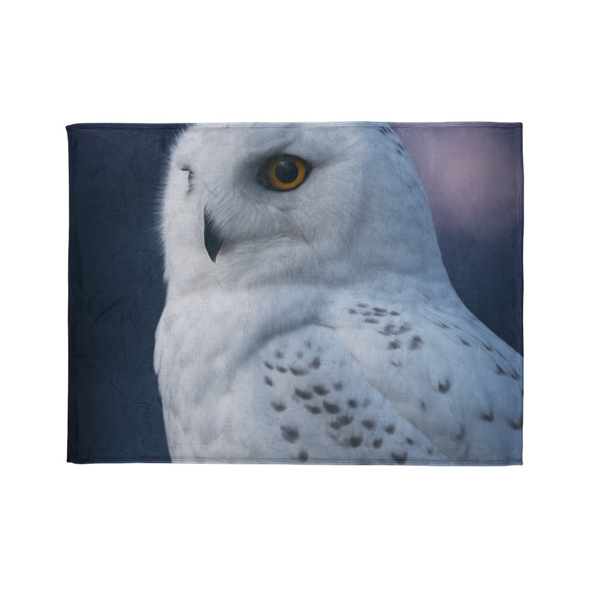 Twilight Watcher Snowy Owl designer printed blankets