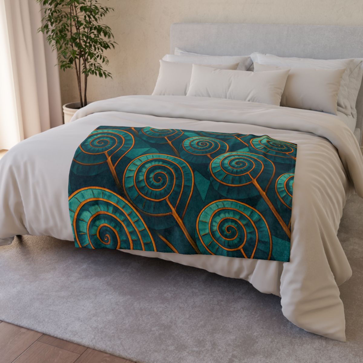 Spiral Seed Pod Matrix decorative home blankets