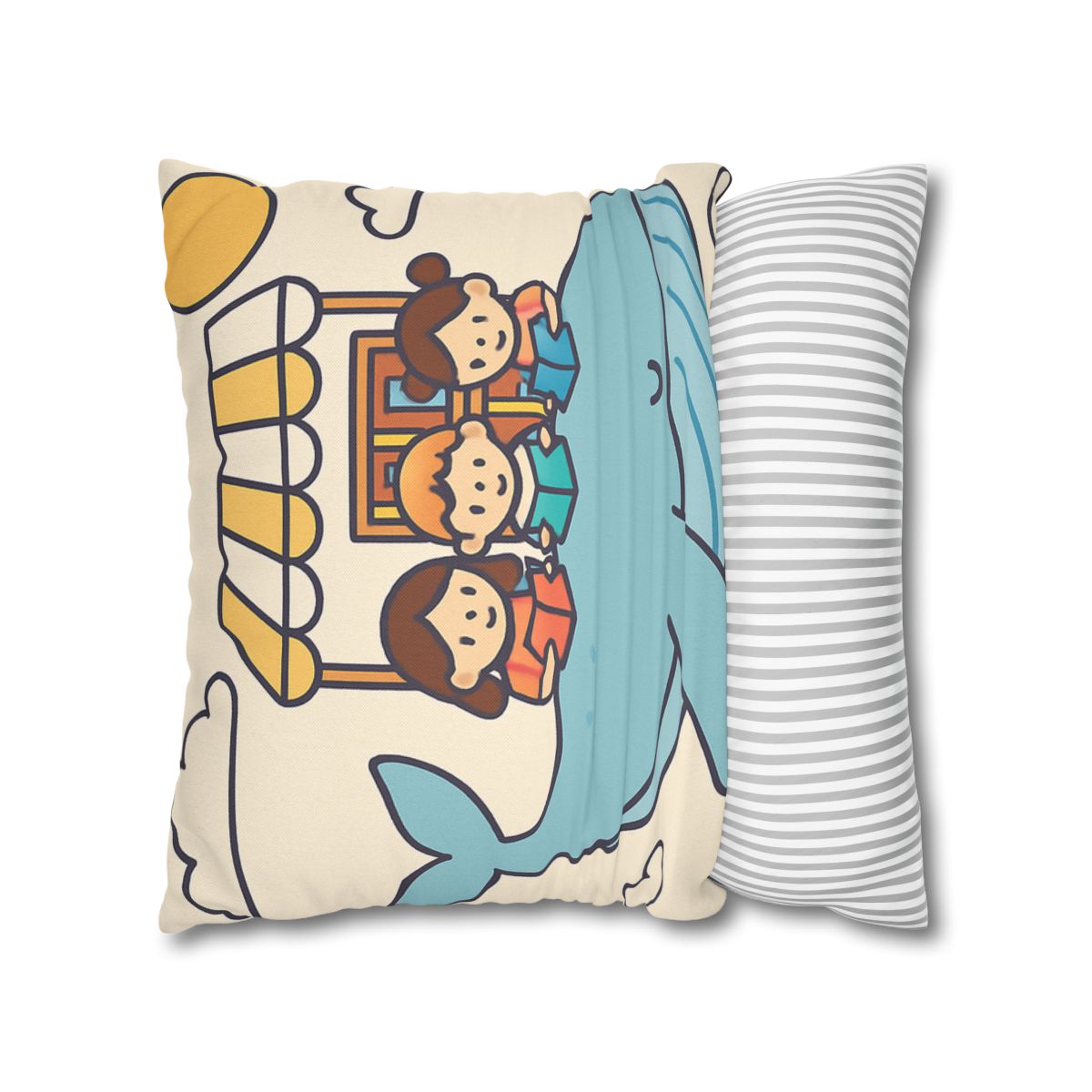 Sky Library On A Flying Whale personalized pillow covers