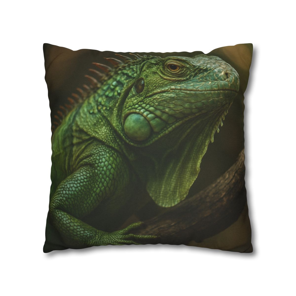 Starlit Stillness Green Iguana trendy patterned pillow cases