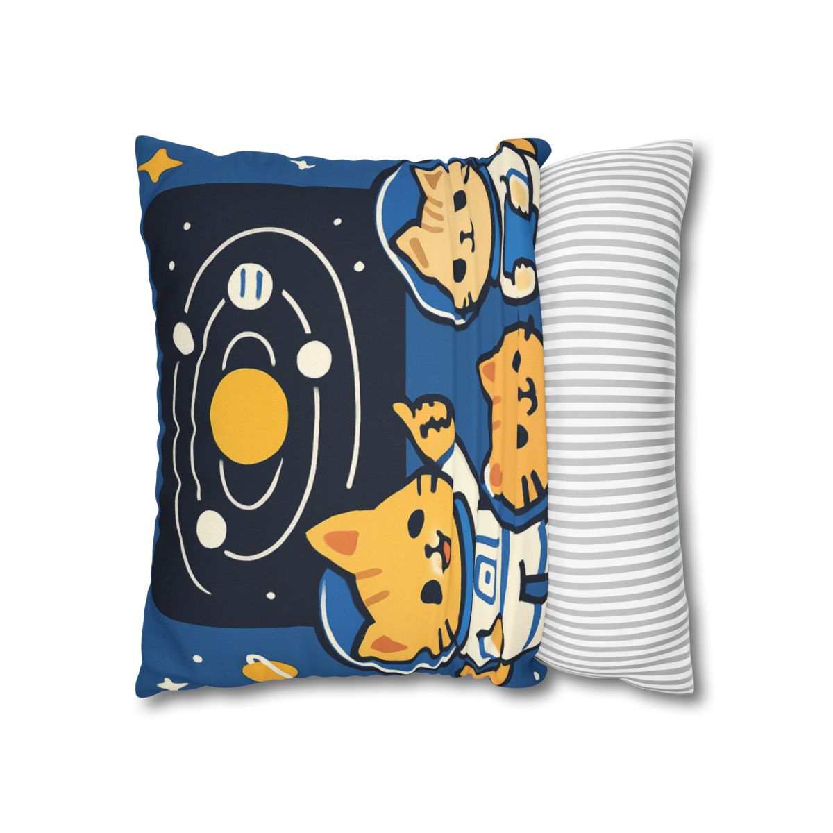 Space School For Curious Cats soft cotton pillow cases