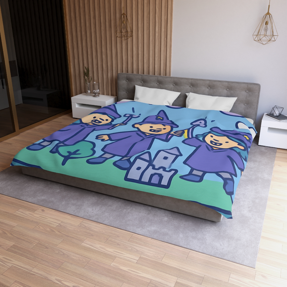 Math Wizards Floating Island soft comforter duvets