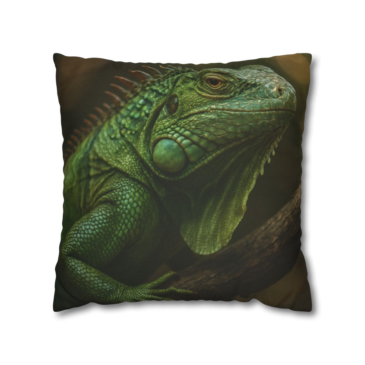 Starlit Stillness Green Iguana trendy patterned pillow cases
