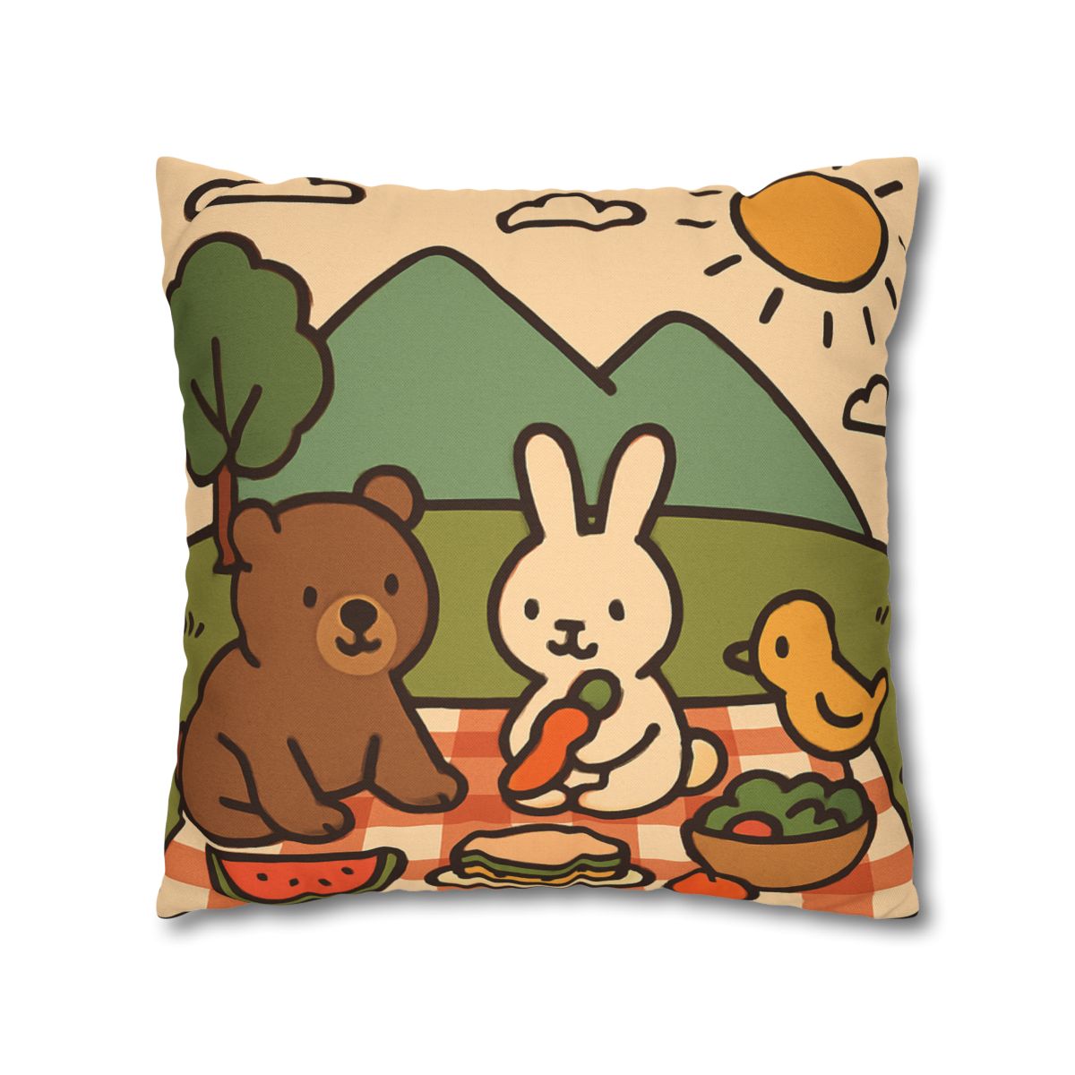 Mountain Picnic Pals custom pillow cases