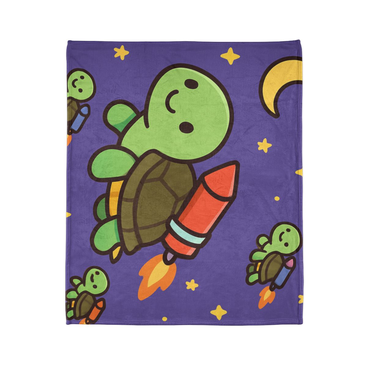 Rocket Powered Turtle Parade soft fleece blankets