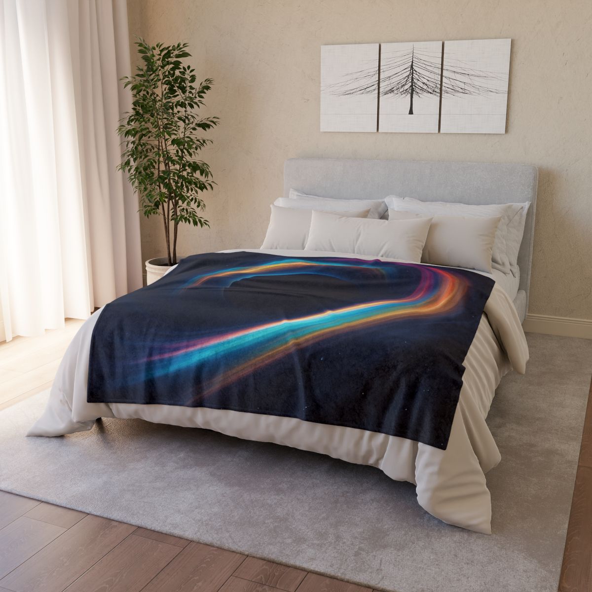 Chromatic Lensing Mirage soft fleece blankets