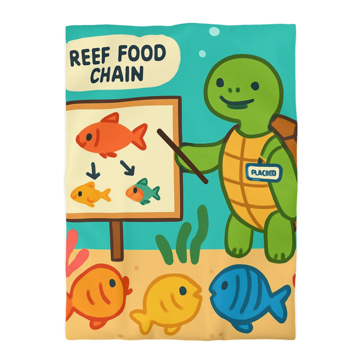 Coral Classroom Sea Turtle Guide trendy bedroom duvets