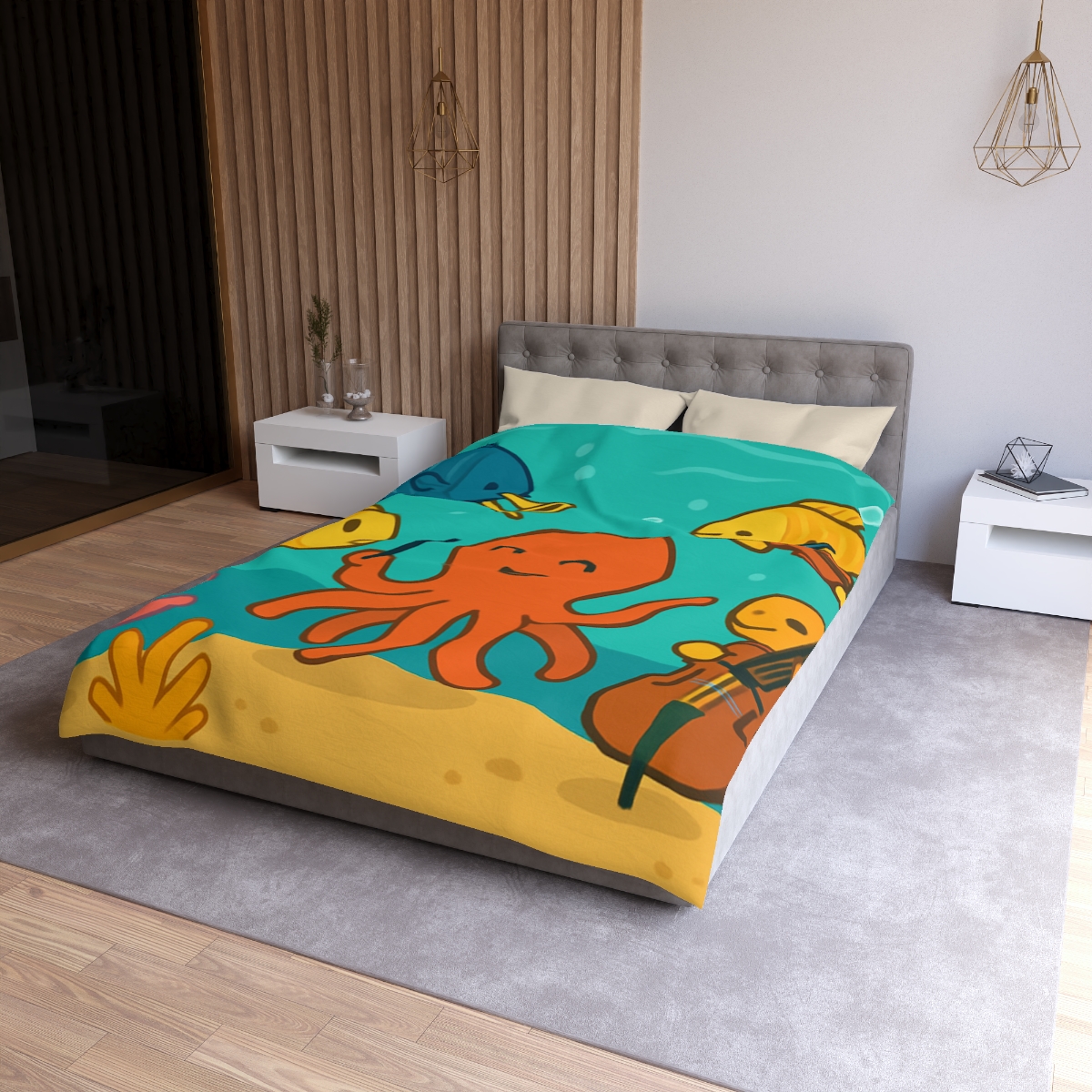 Coral Reef Orchestra designer printed duvets