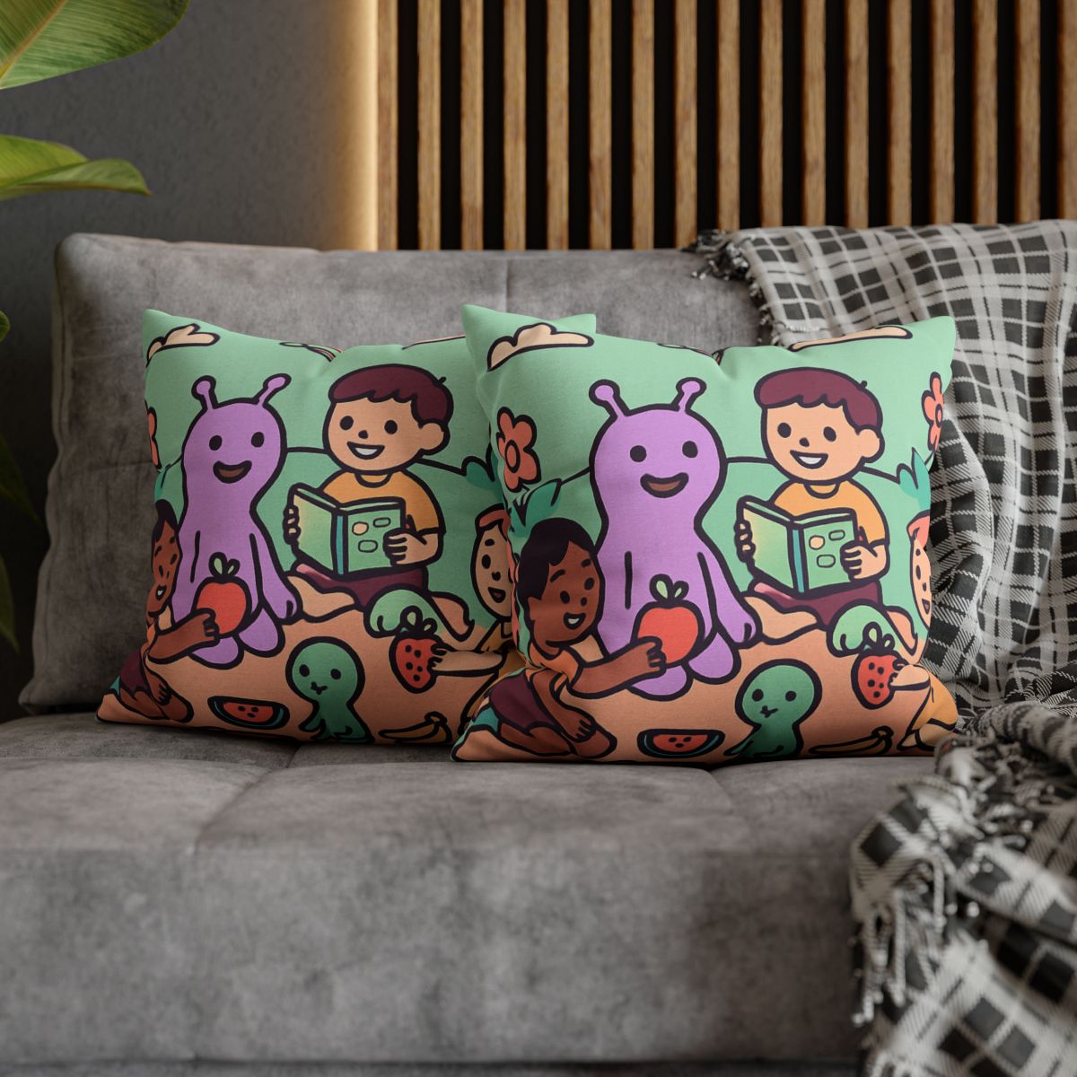 Galactic Garden Picnic stylish decorative pillowcases