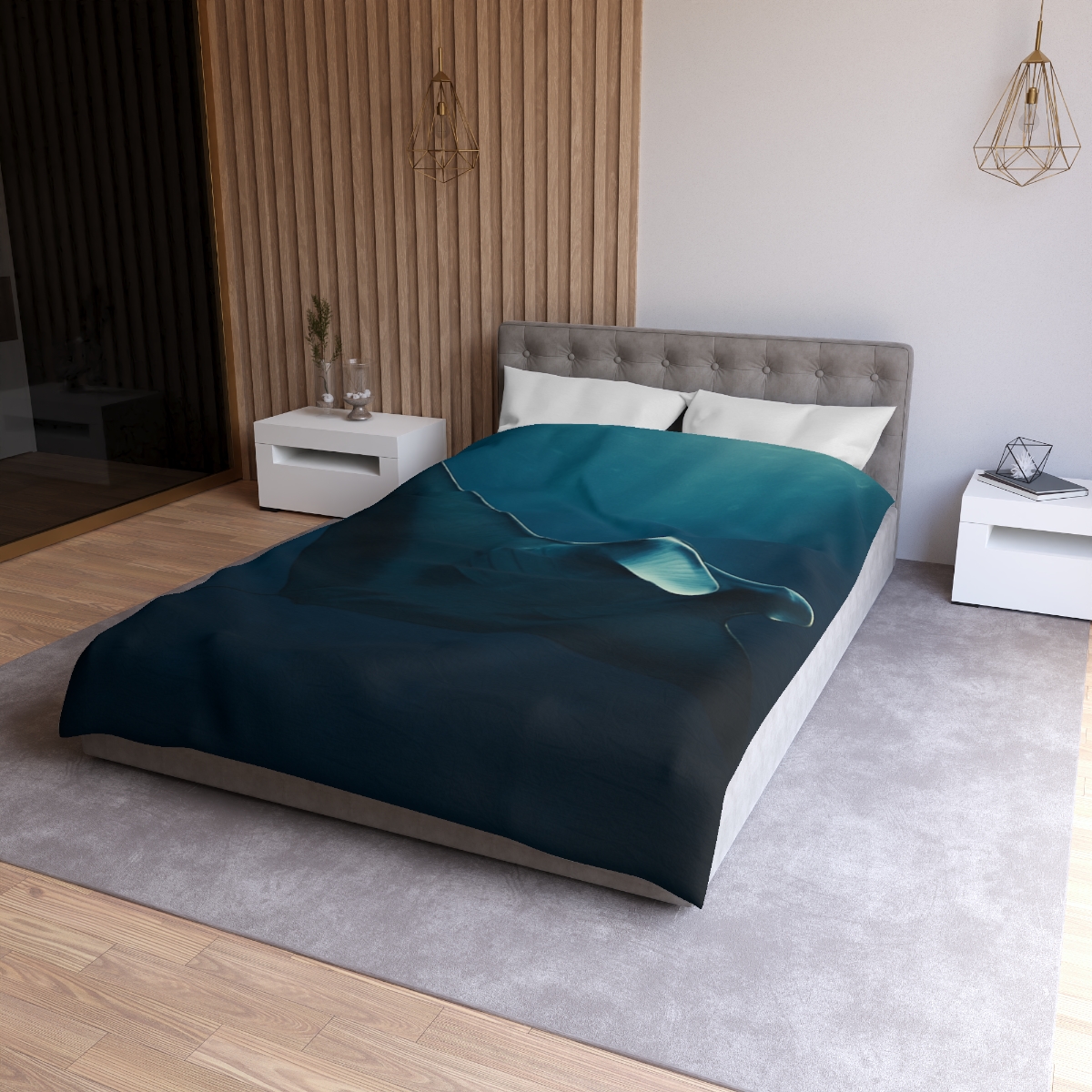 Starlit Glide Manta Ray stylish duvet covers
