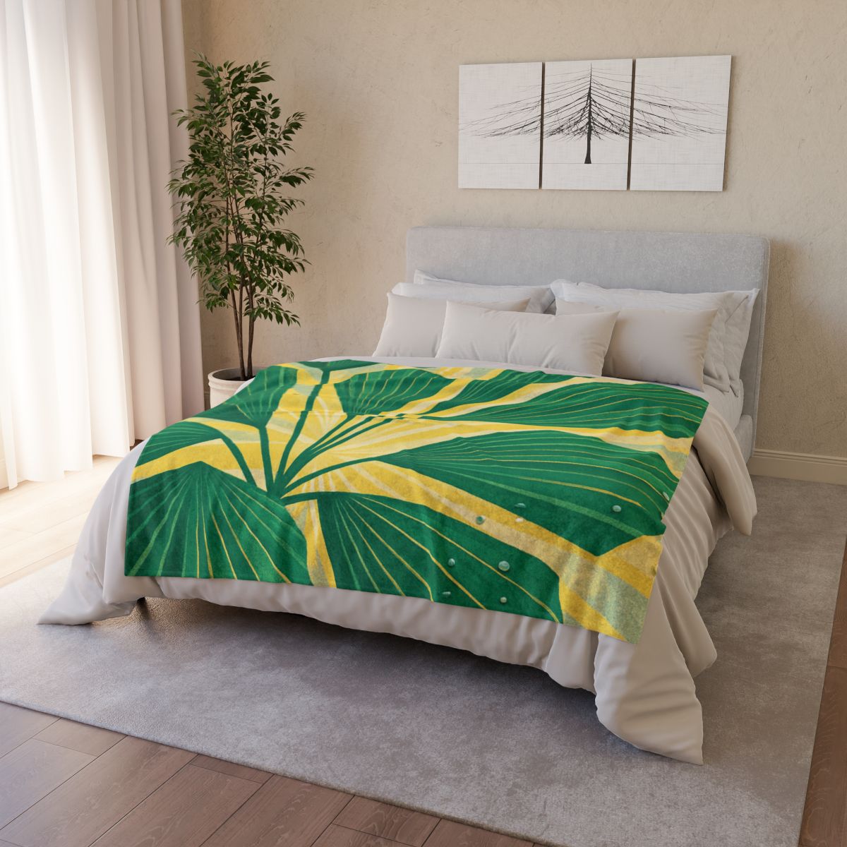 Frond Fan Radiance stylish throw blankets