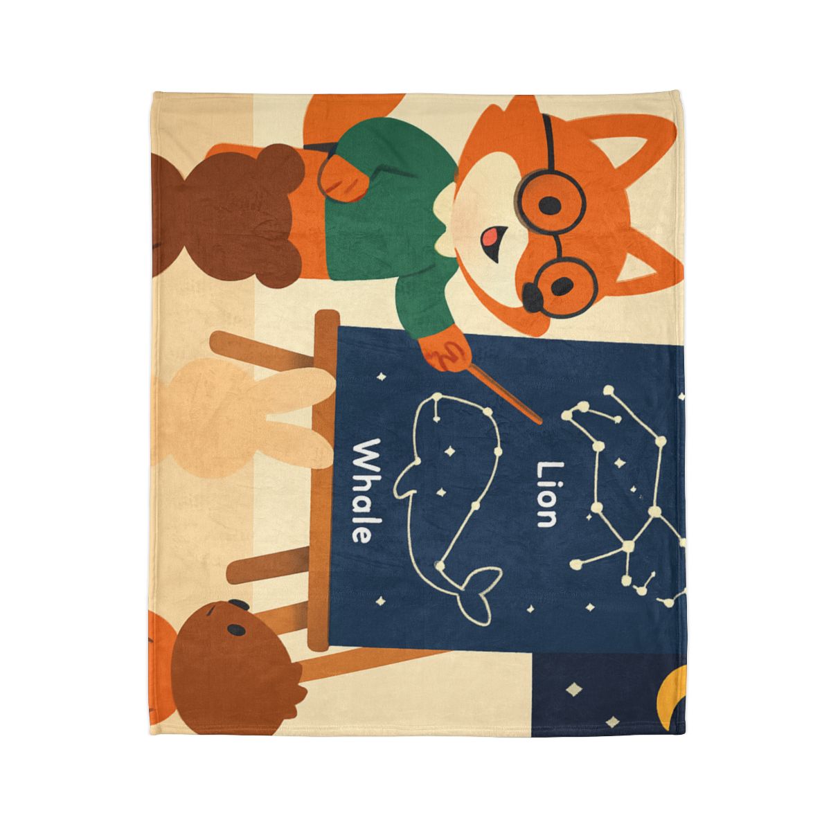 Constellation Classroom Fox soft fleece blankets