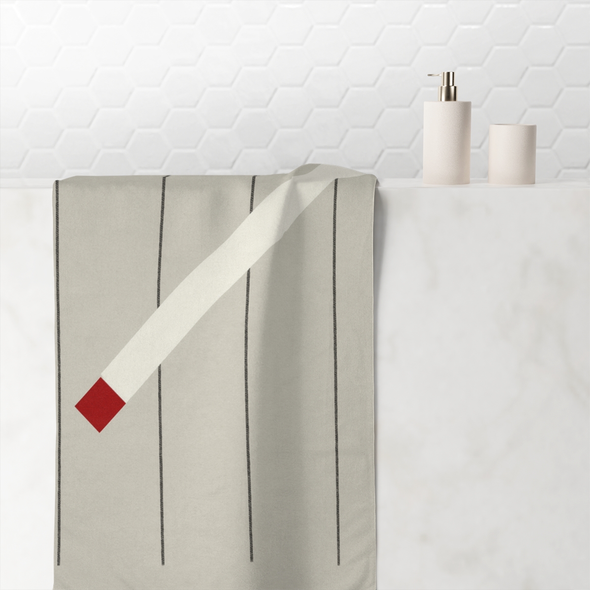 Angular Comet Trail Grid custom towels