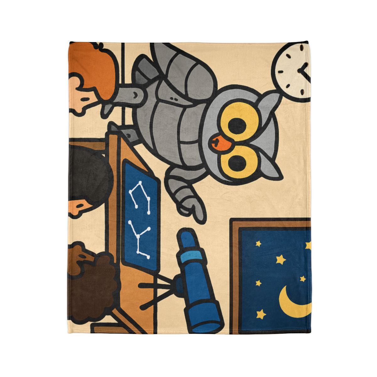 Robot Owl Telescope Workshop warm winter blankets