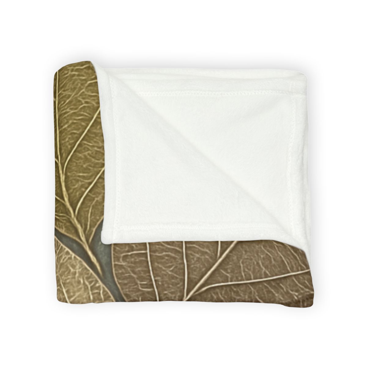 Leaf Skeleton Mosaic soft fleece blankets