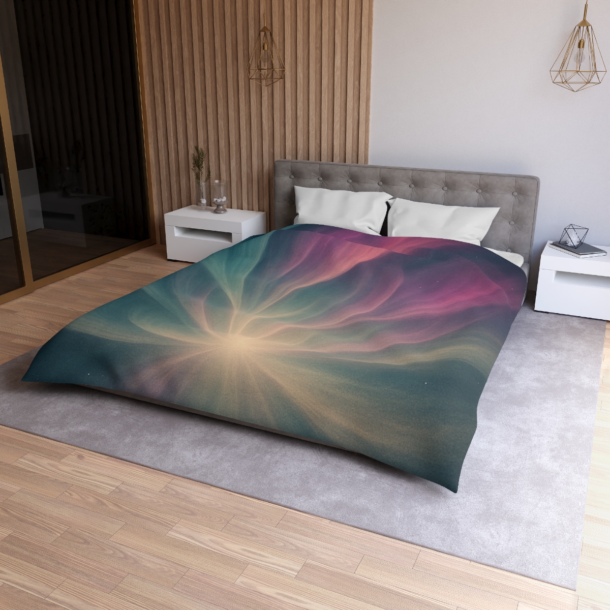 Aurora Nexus Bloom custom duvets
