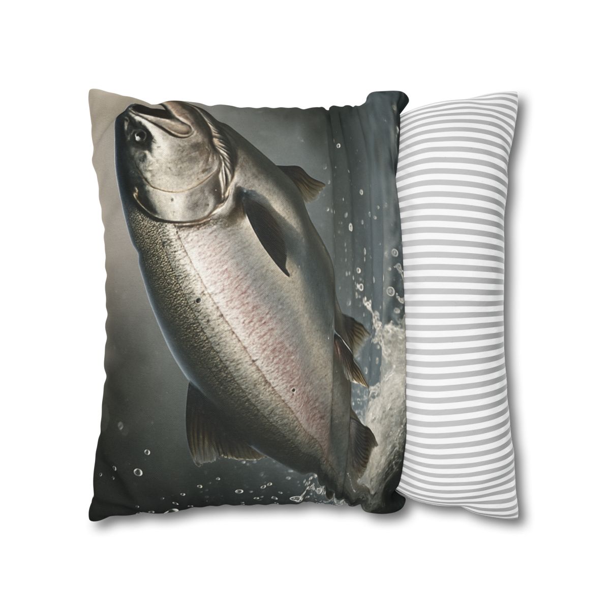 Silver Surge Chinook Salmon comfortable bedding pillow covers