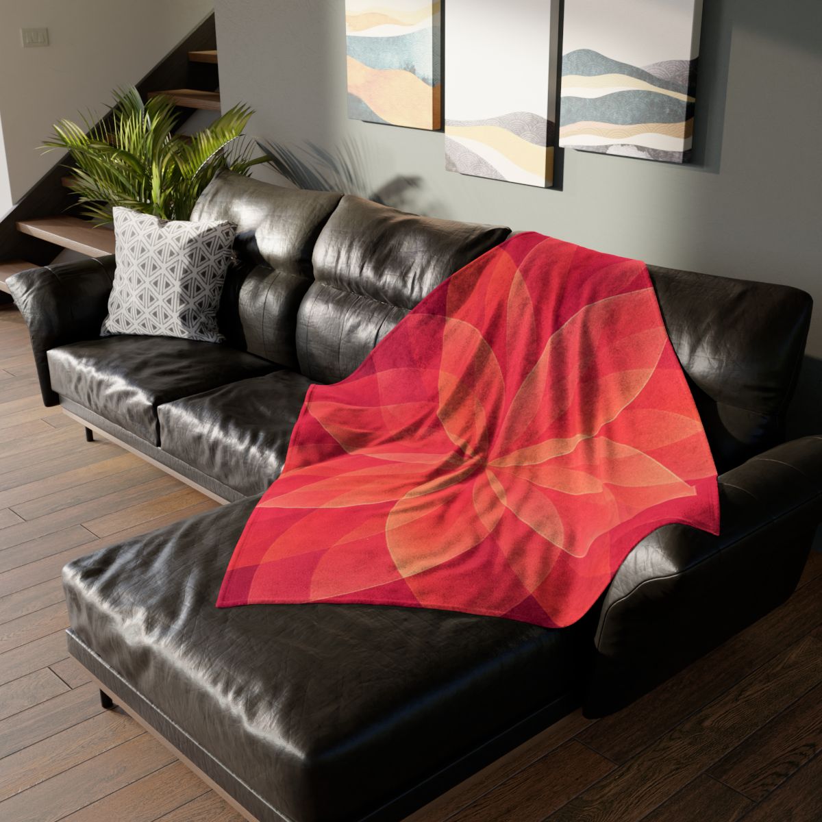 Petal Prism Overlap stylish throw blankets