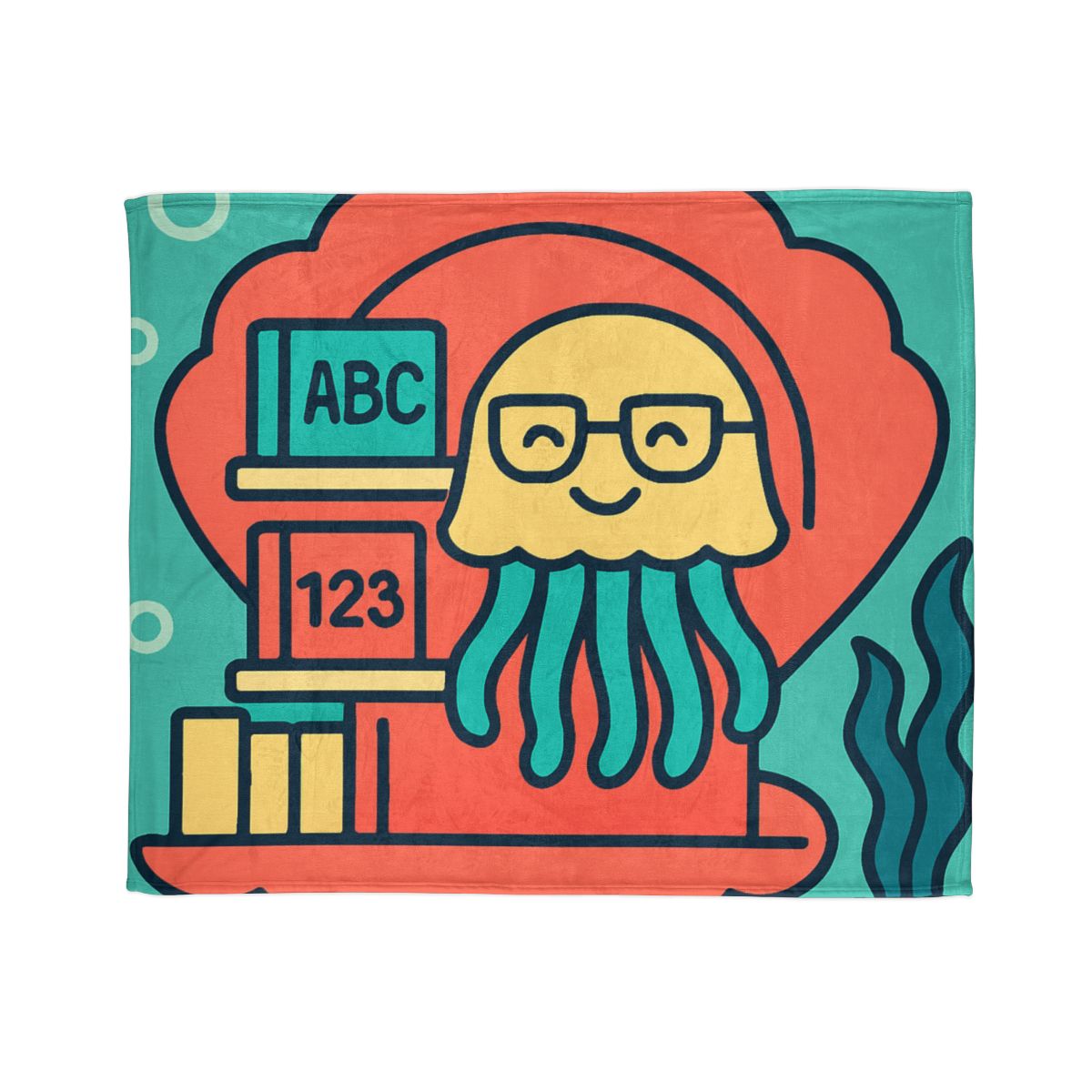 Nebula Jellyfish Library designer printed blankets