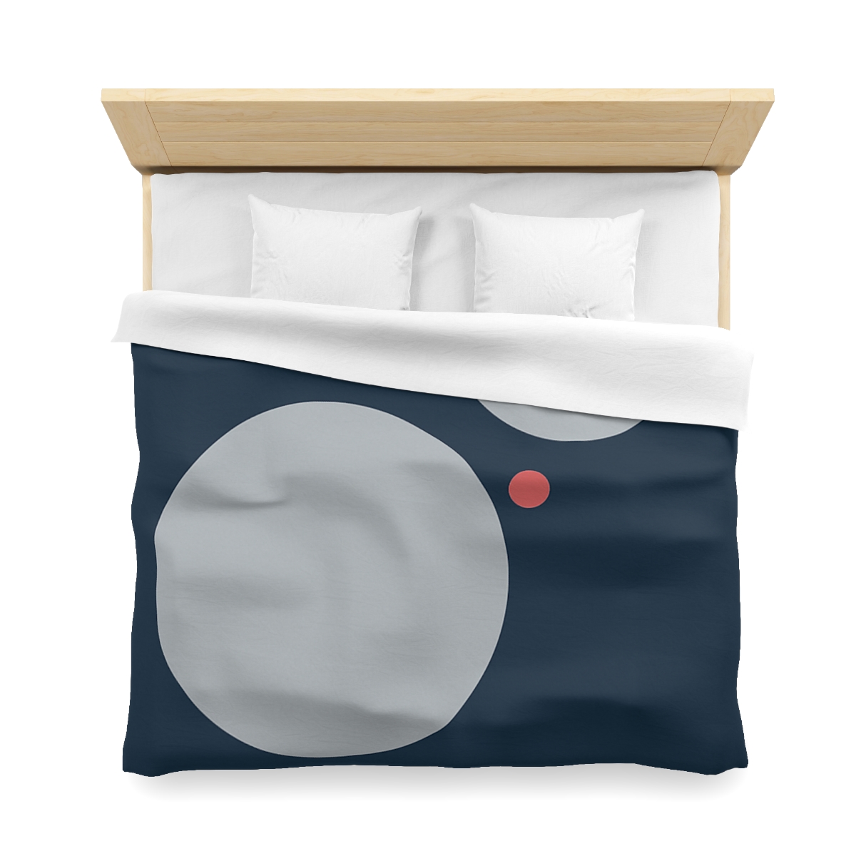 Three Quiet Circles designer printed duvets