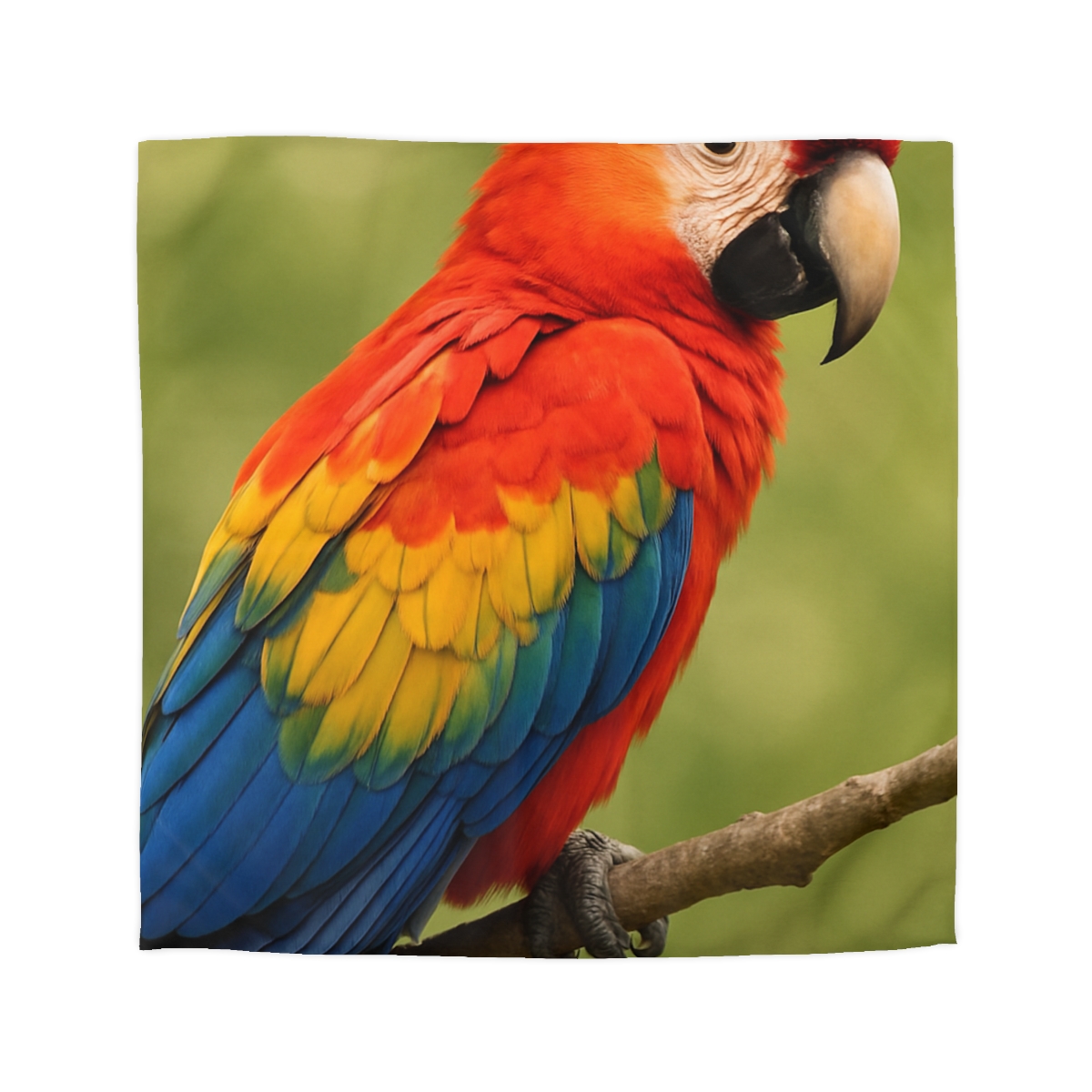 Crimson Cascade Scarlet Macaw custom duvets