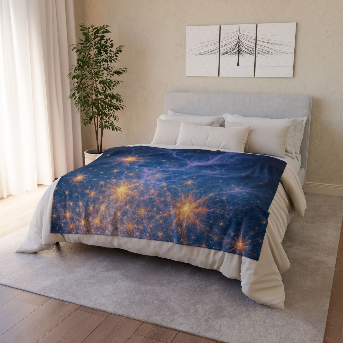 Starburst Lace Field warm winter blankets