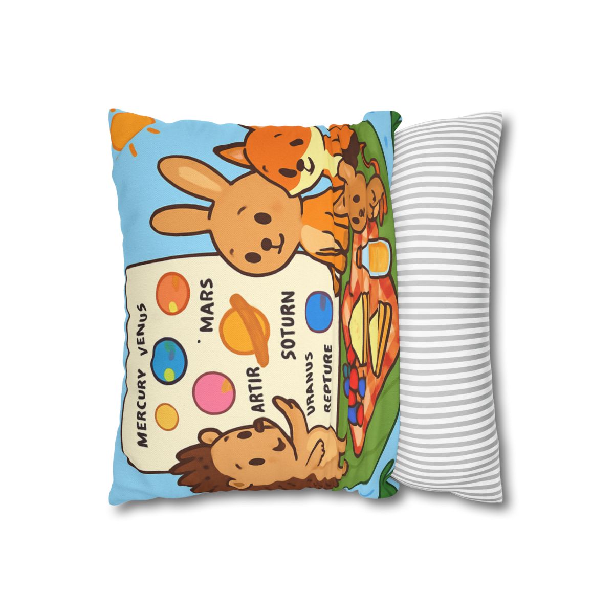 Solar System Picnic On A Floating Leaf trendy patterned pillow cases