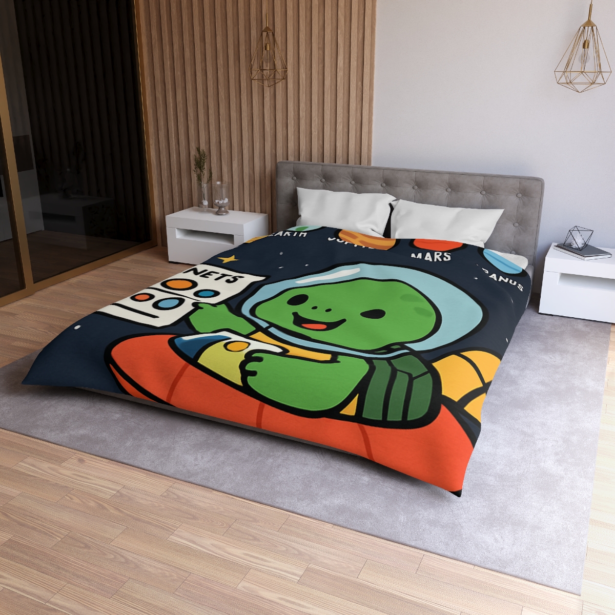 Solar Sail Turtle And The Planetary Parade stylish duvet covers