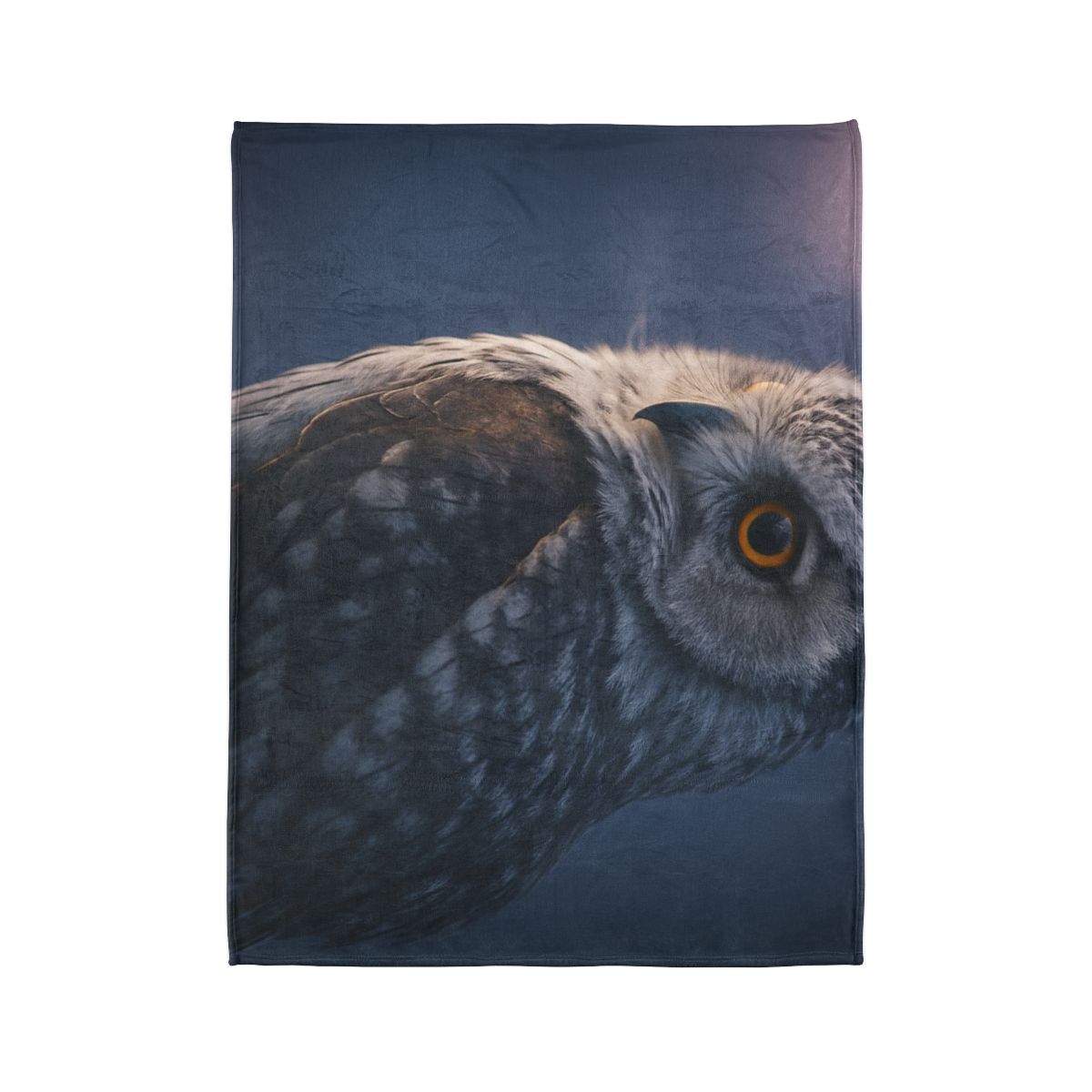 Twilight Watcher Snowy Owl soft fleece blankets