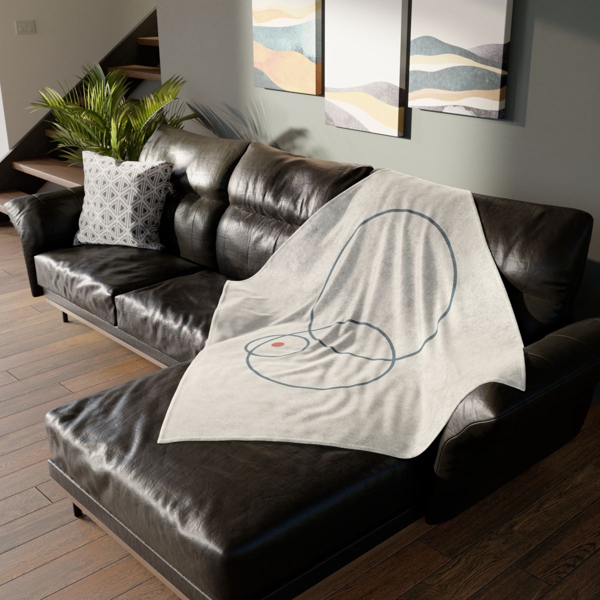 Quiet Orbit Of Three Rings stylish throw blankets
