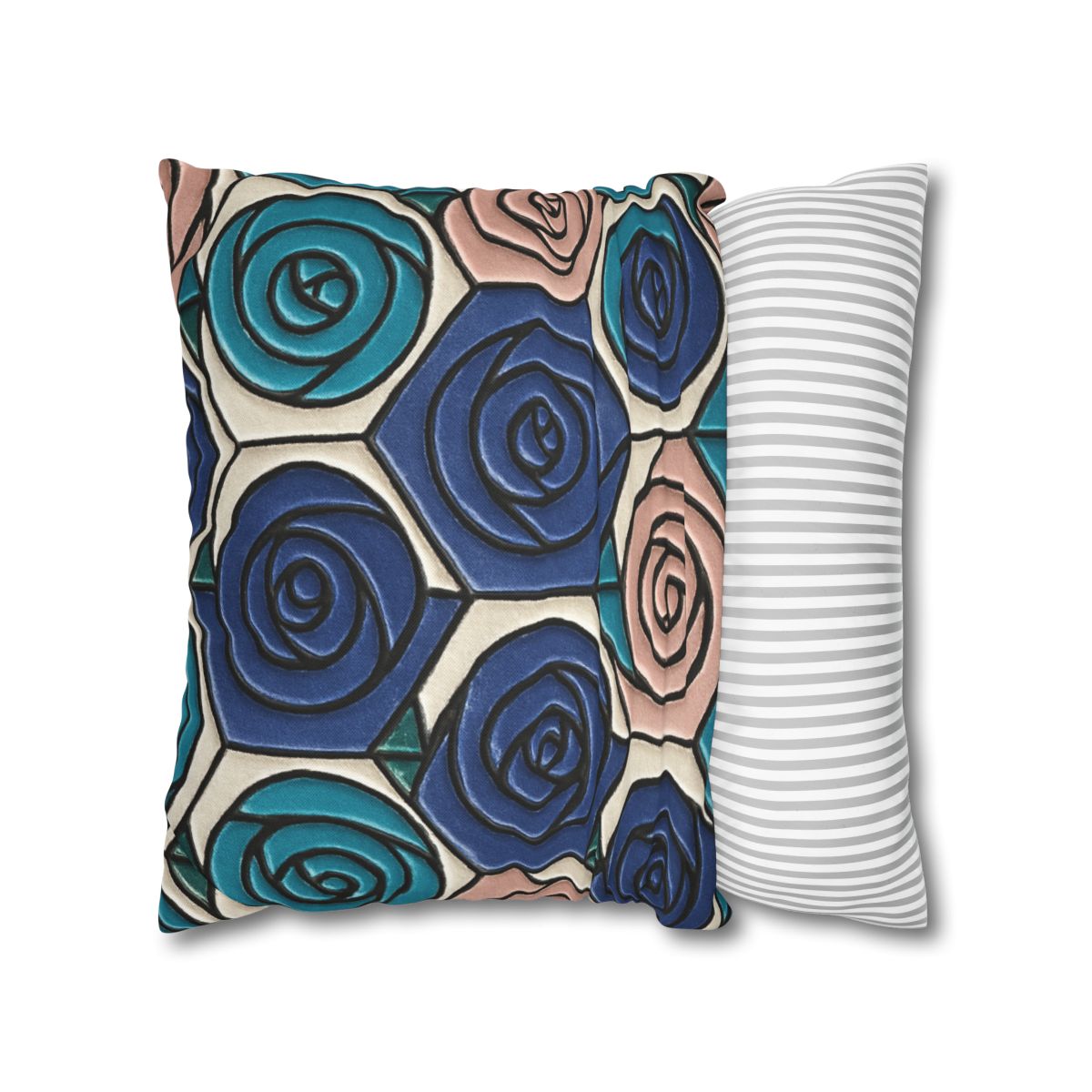Bud Spiral Mosaic Tiles stylish decorative pillowcases