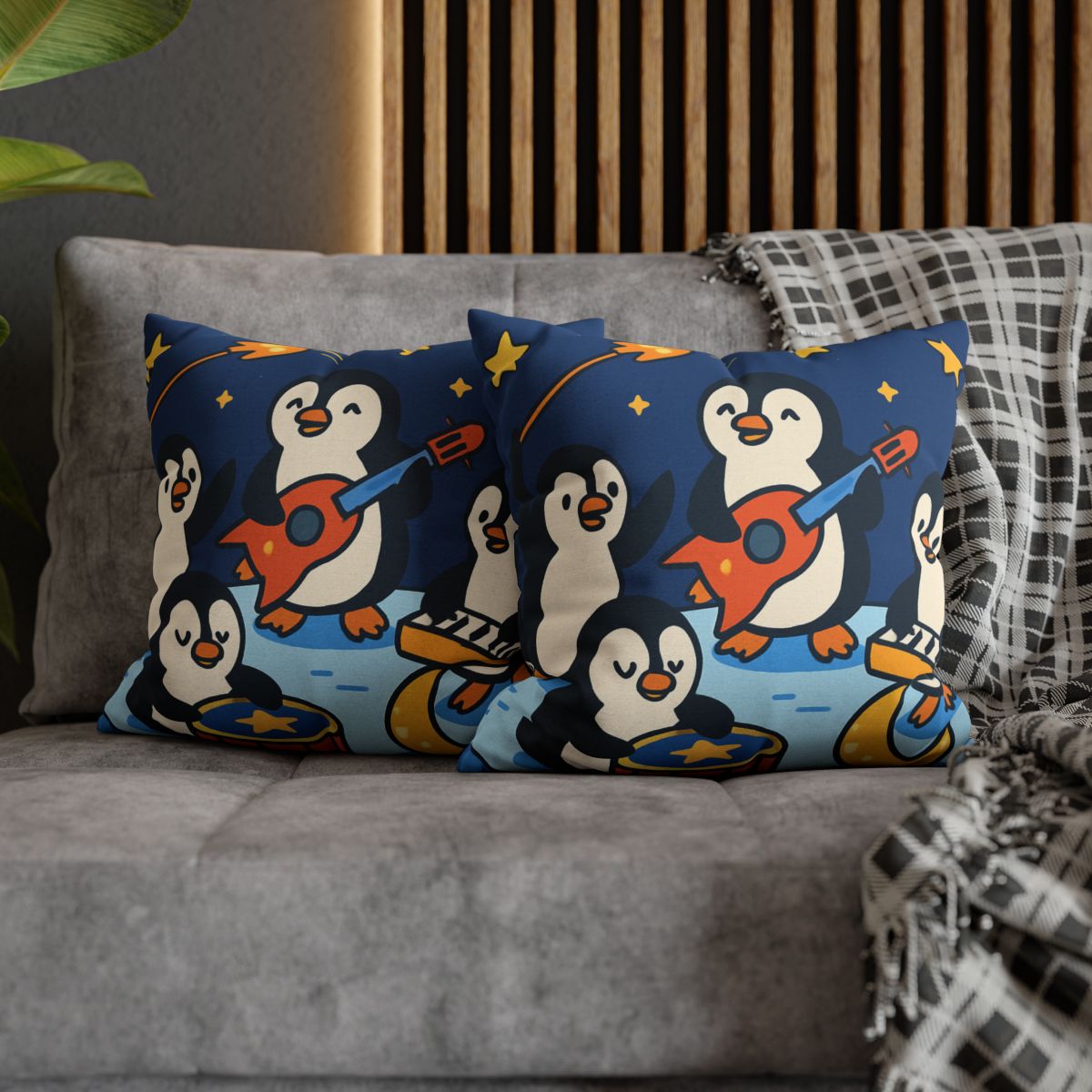 Starlight Symphony Penguin Band unique gift pillow cases