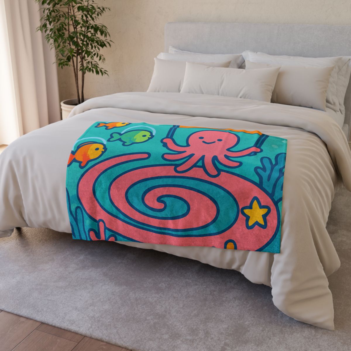 Rainbow Reef Planet Parade warm winter blankets