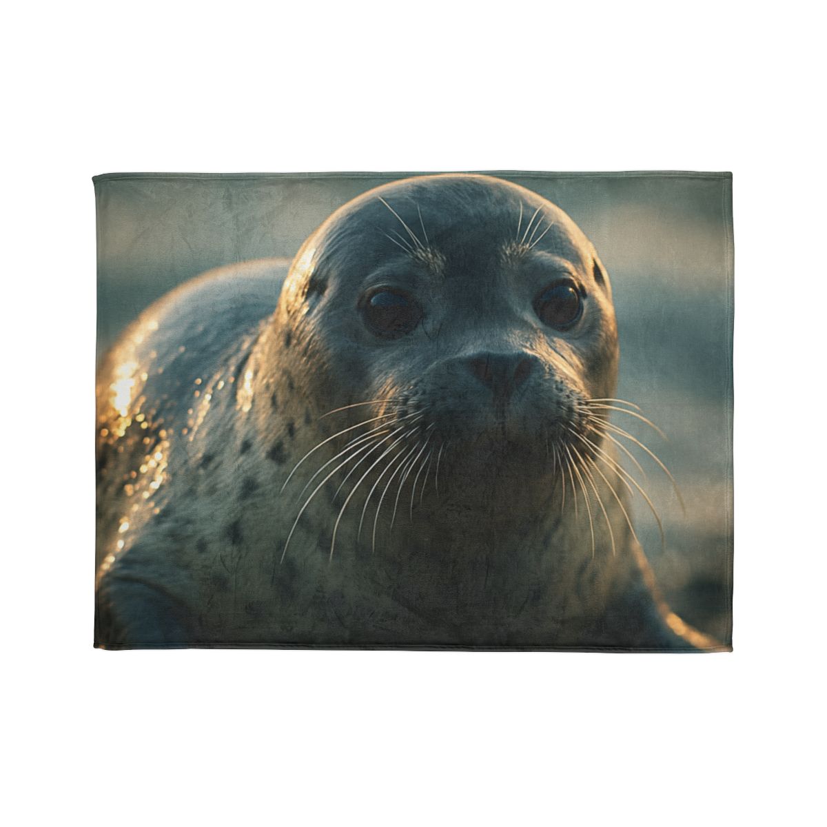Luminous Gaze Harbor Seal stylish throw blankets