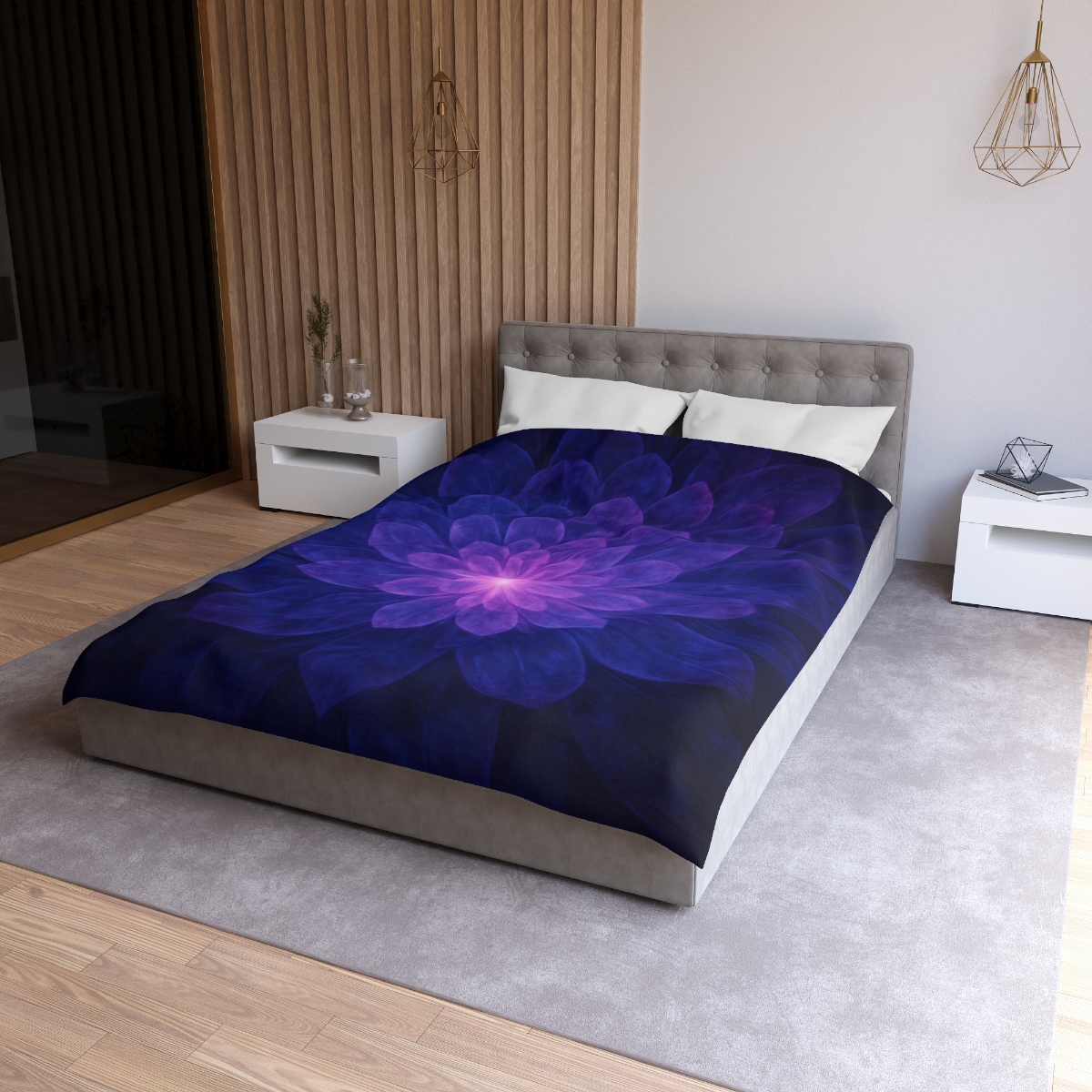 Nebula Petal Radiance designer printed duvets