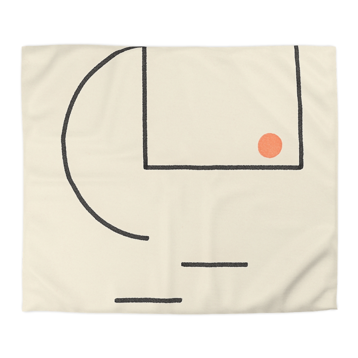 Offset Frame With Leaning Arc personalized bedding duvets