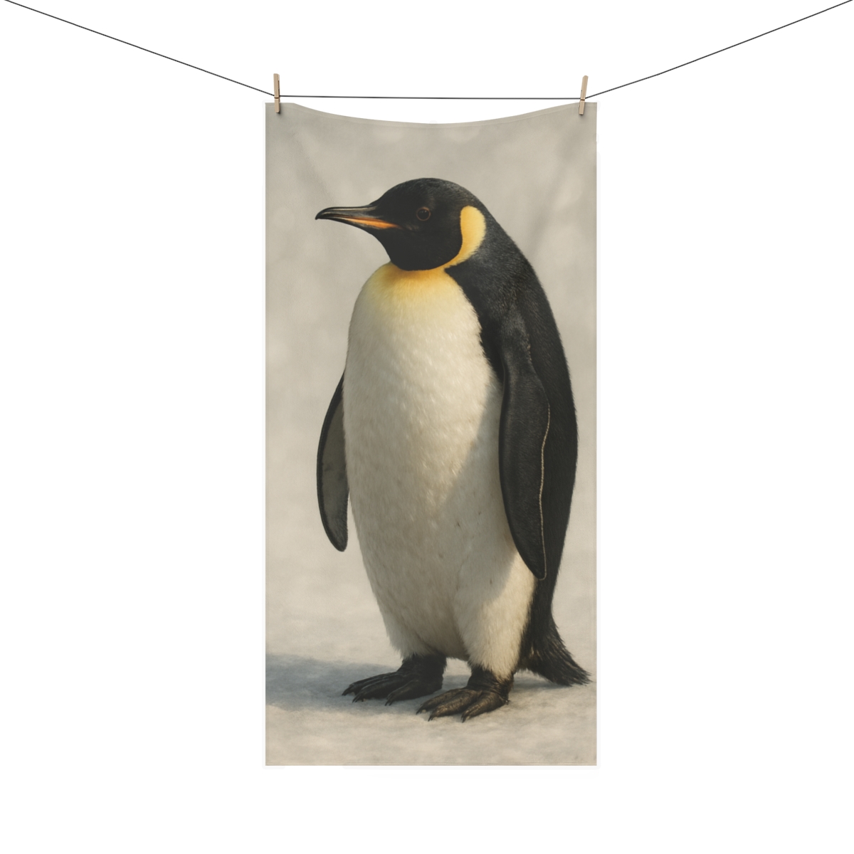 Frost Halo Emperor Penguin stylish beach towels