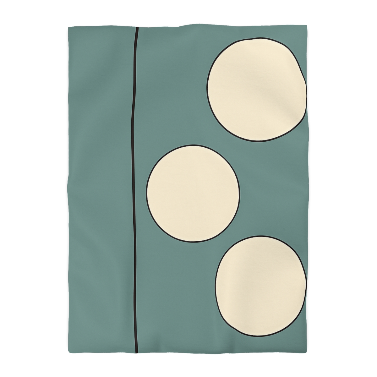 Staggered Trio Of Circles With Thin Divider personalized bedding duvets