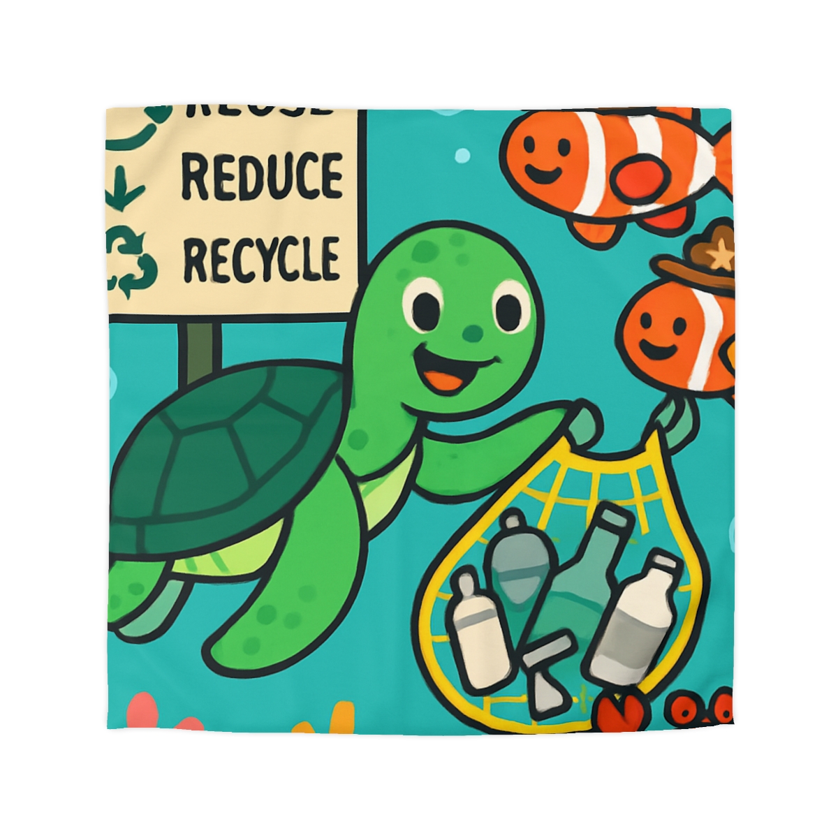 Coral Reef Recycling Rangers custom duvets