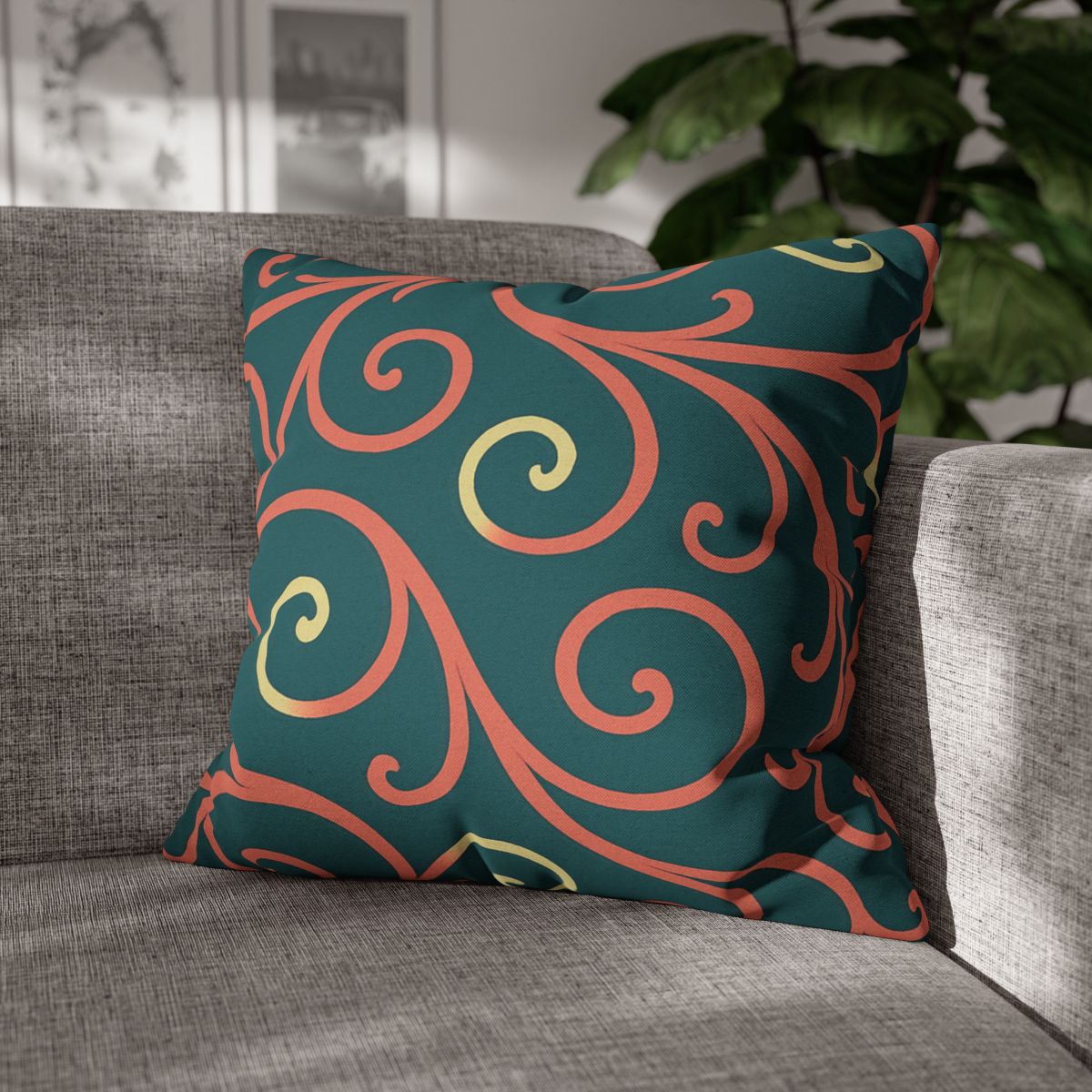 Curling Tendril Wave personalized pillow covers