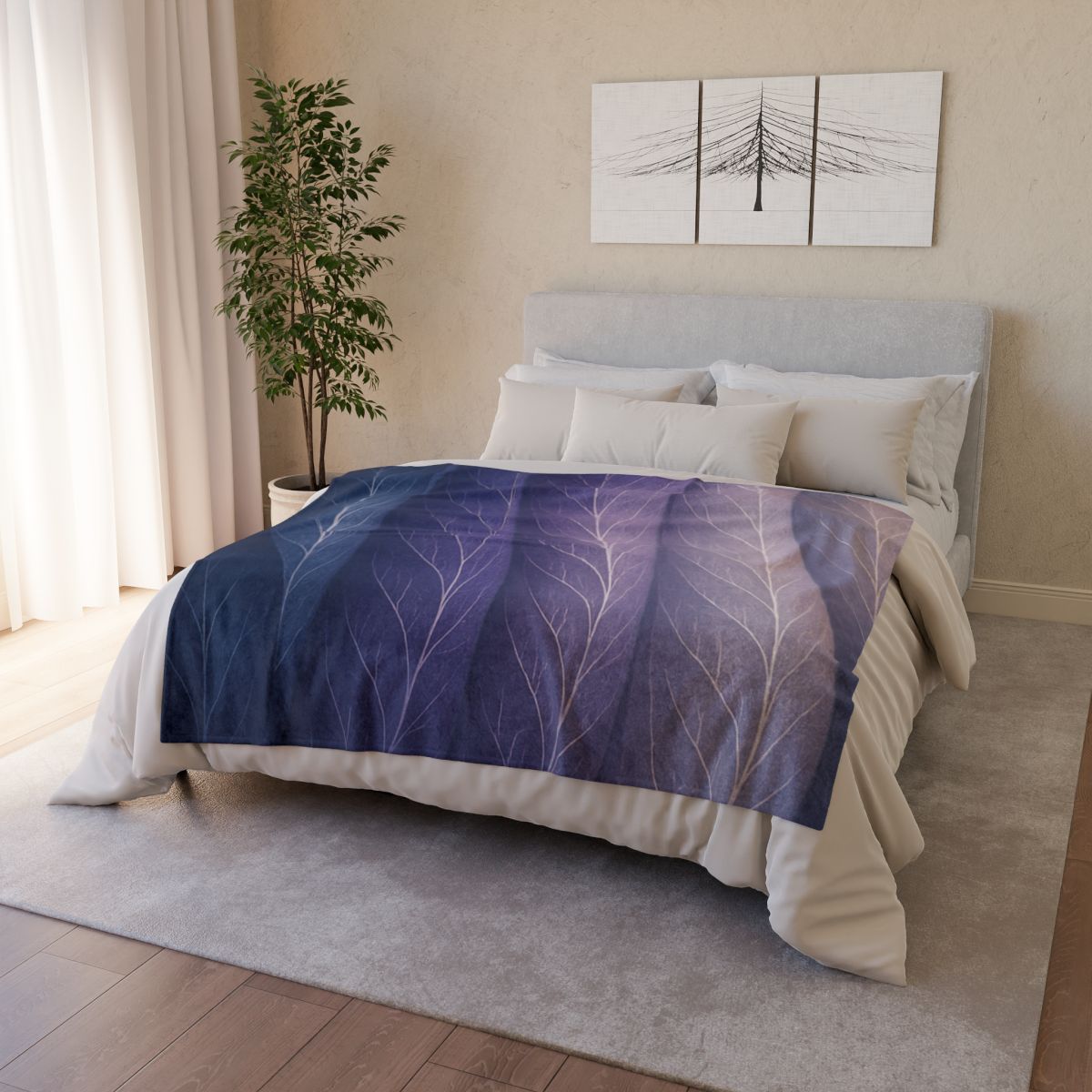 Leaf Vein Aurora Drapery stylish throw blankets