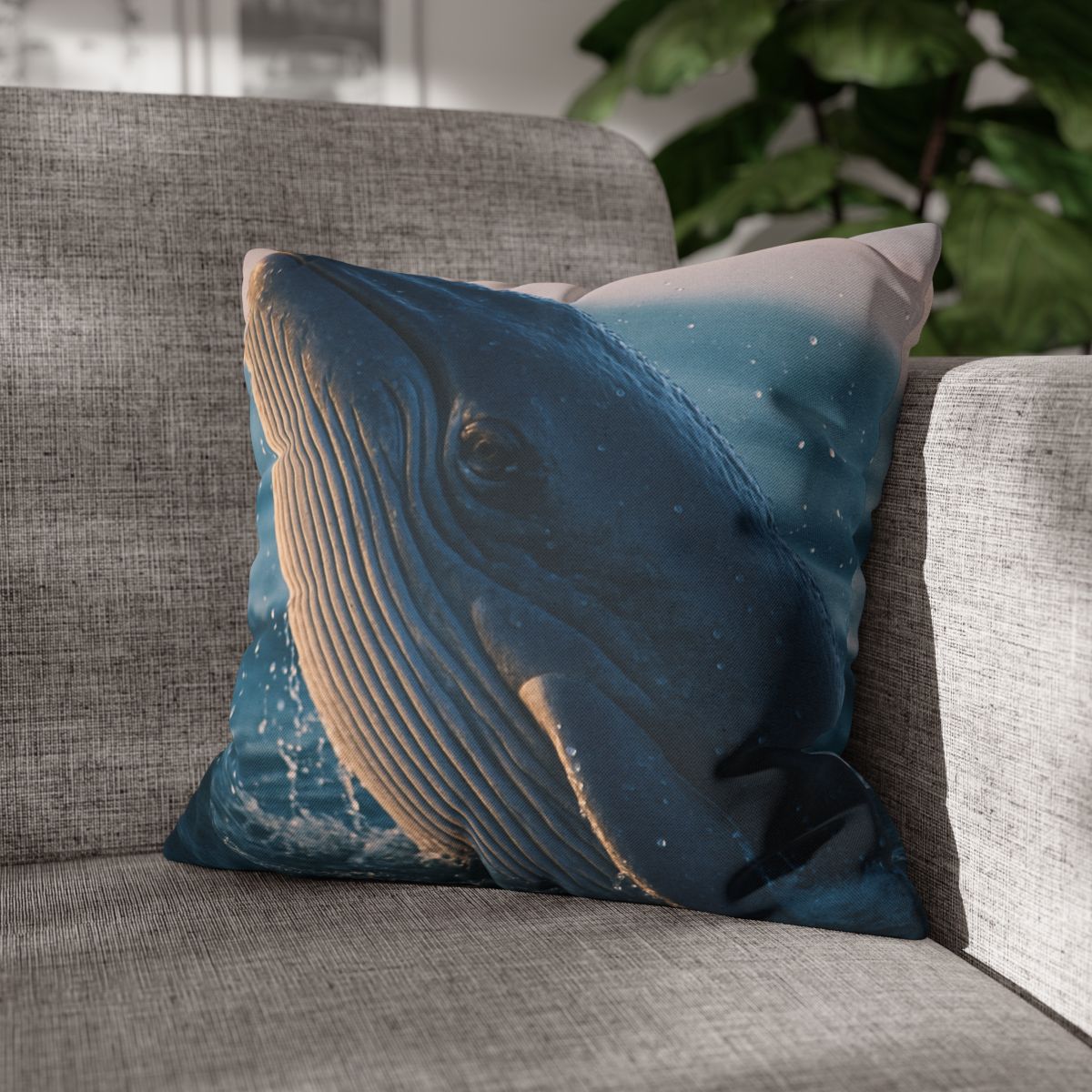 Ocean Song Blue Whale trendy patterned pillow cases