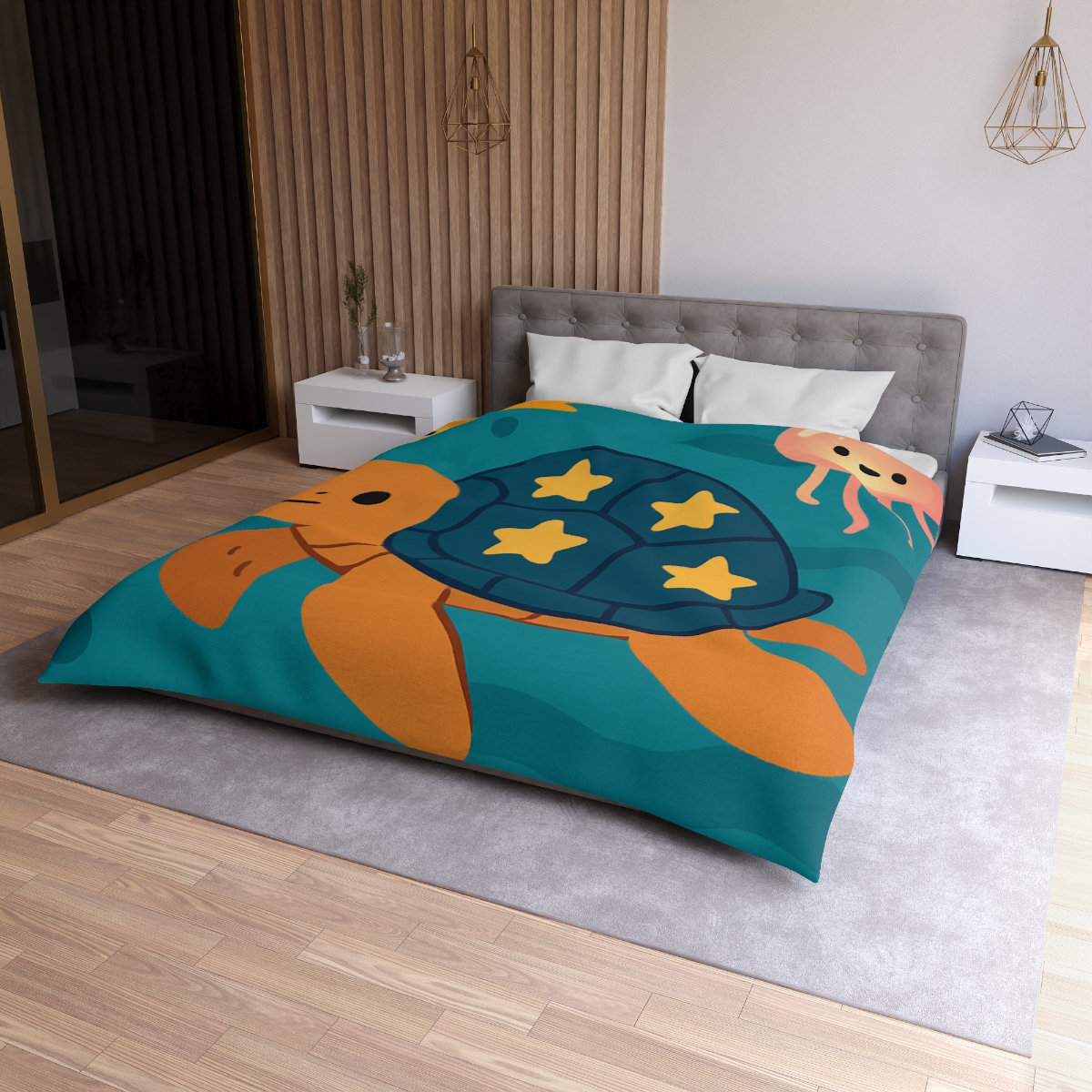 Starlight Sea Turtle Voyage stylish duvet covers