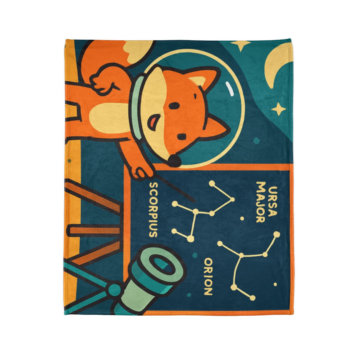 Starlight Science Fox personalized cozy blankets