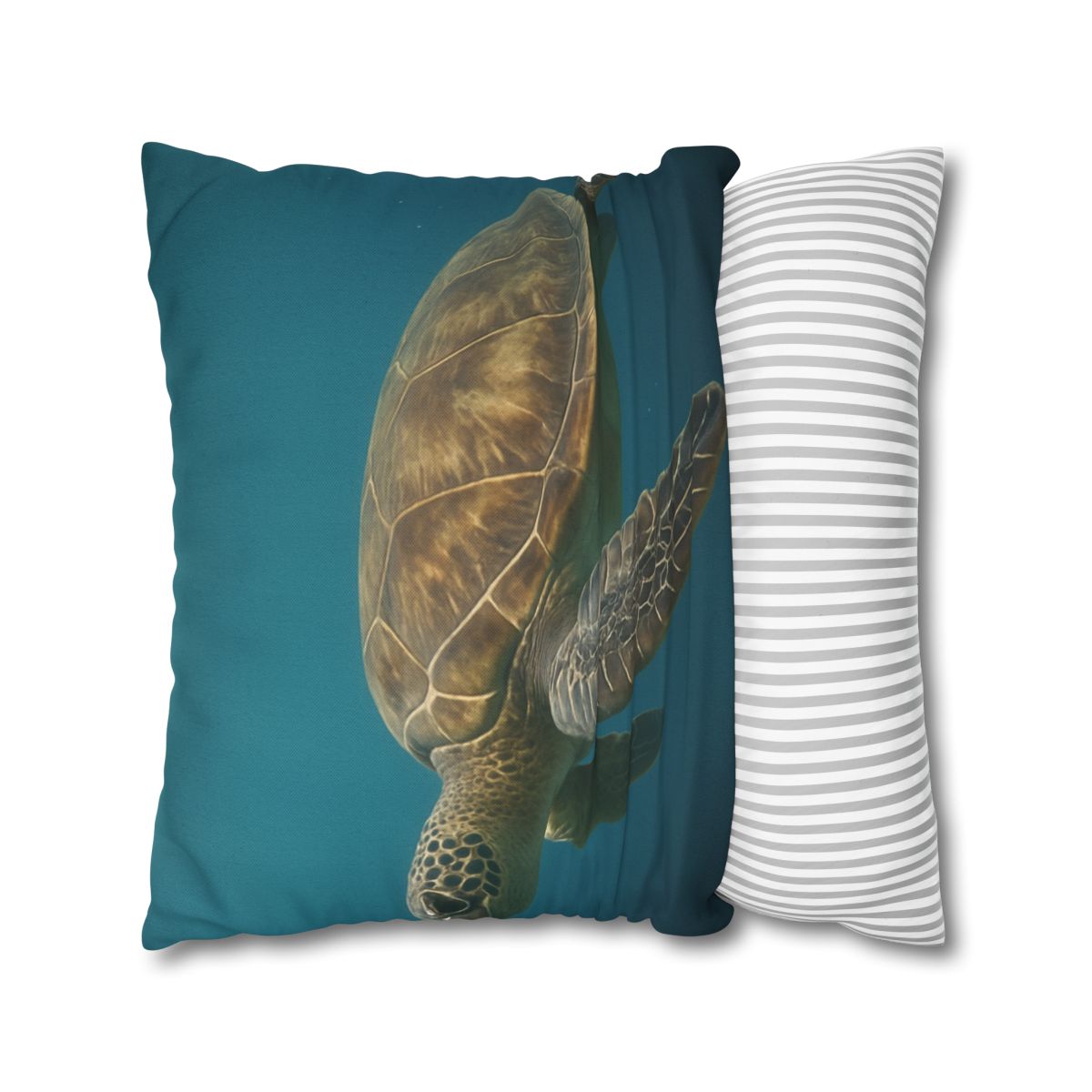 Emerald Drift Green Sea Turtle personalized pillow covers