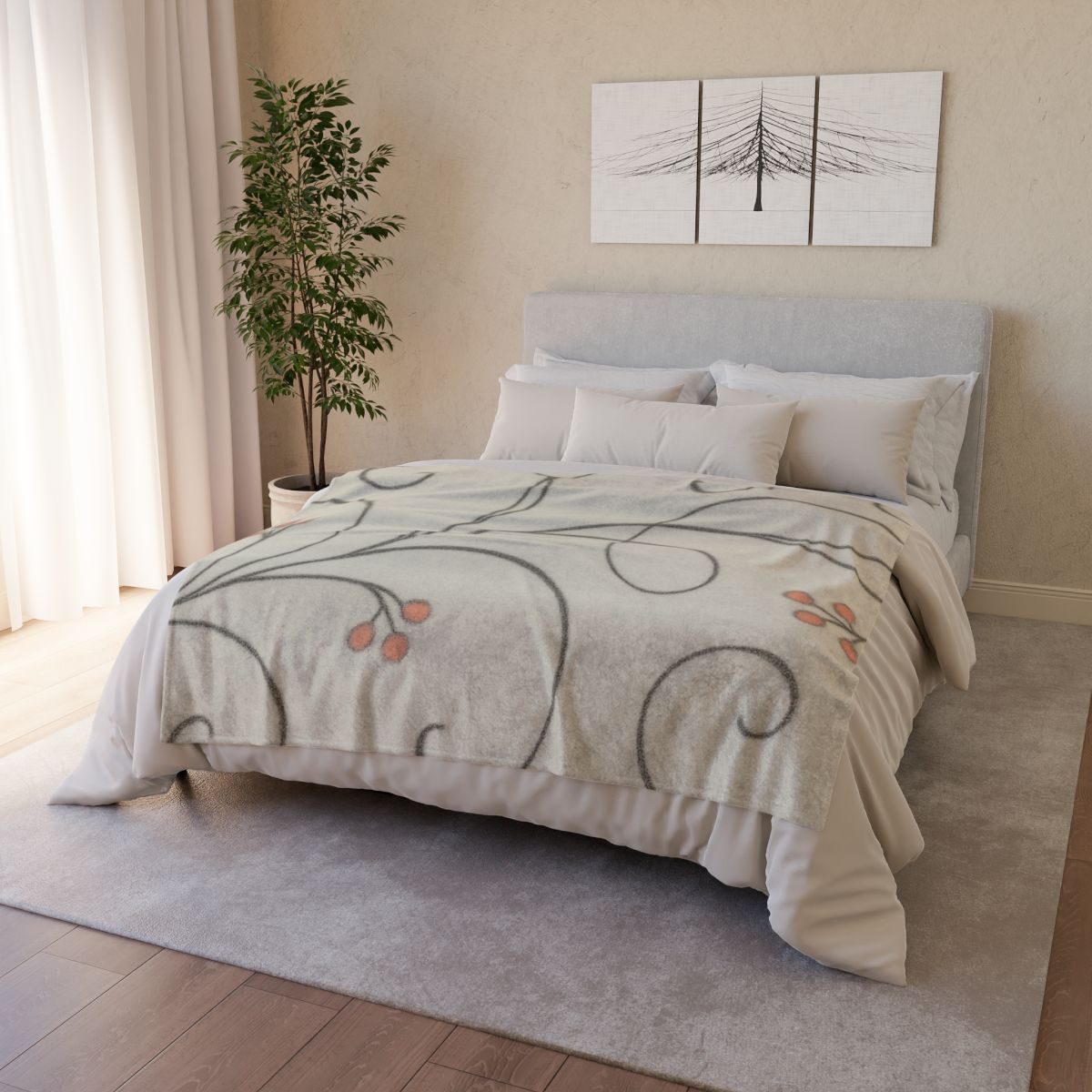 Tendril Lace Panorama unique gift blankets