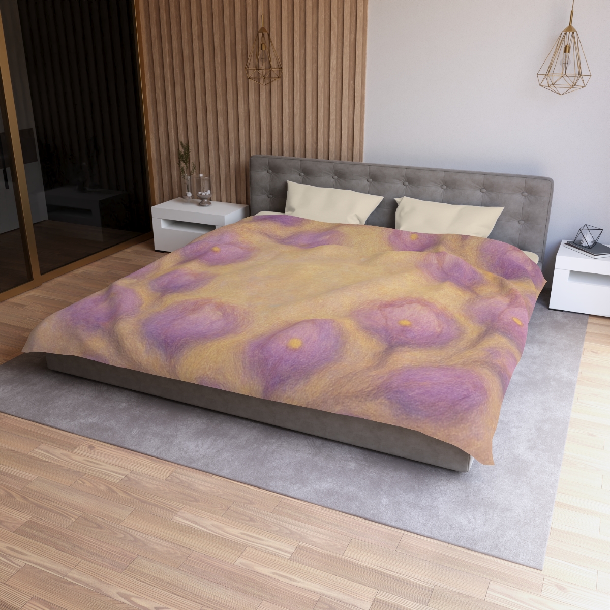 Bud Cluster Halo designer printed duvets