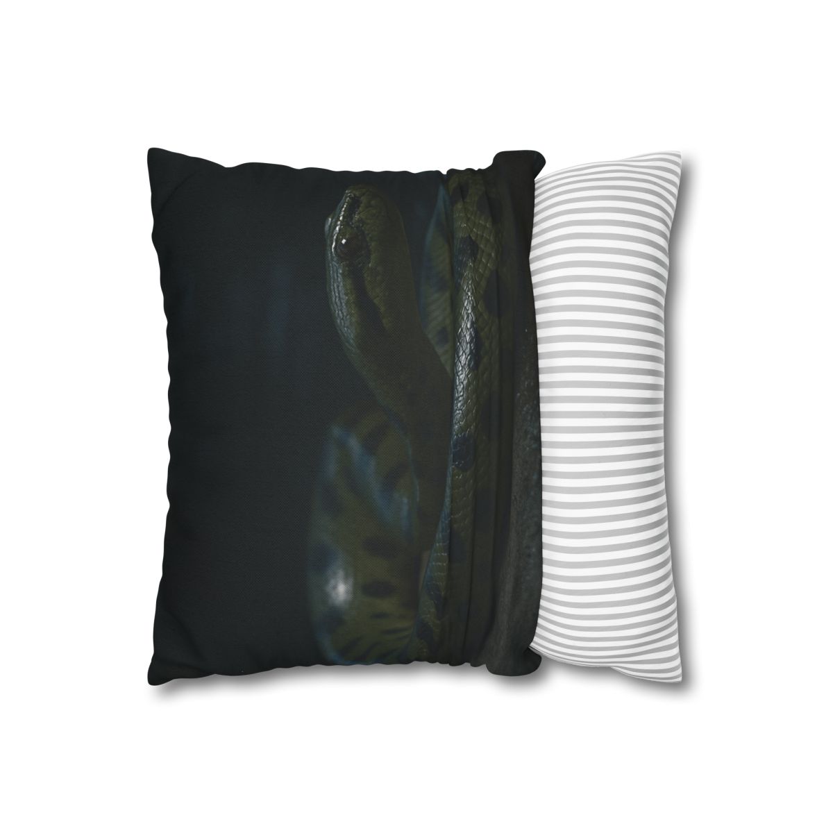 Moonlit Coil Green Anaconda personalized pillow covers